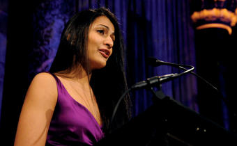 Leeza Mangaldas ’11 spoke on behalf of John Jay Scholars at the 2011 dinner. A current John Jay Scholar will speak at the 2012 dinner. Photo: Eileen Barroso